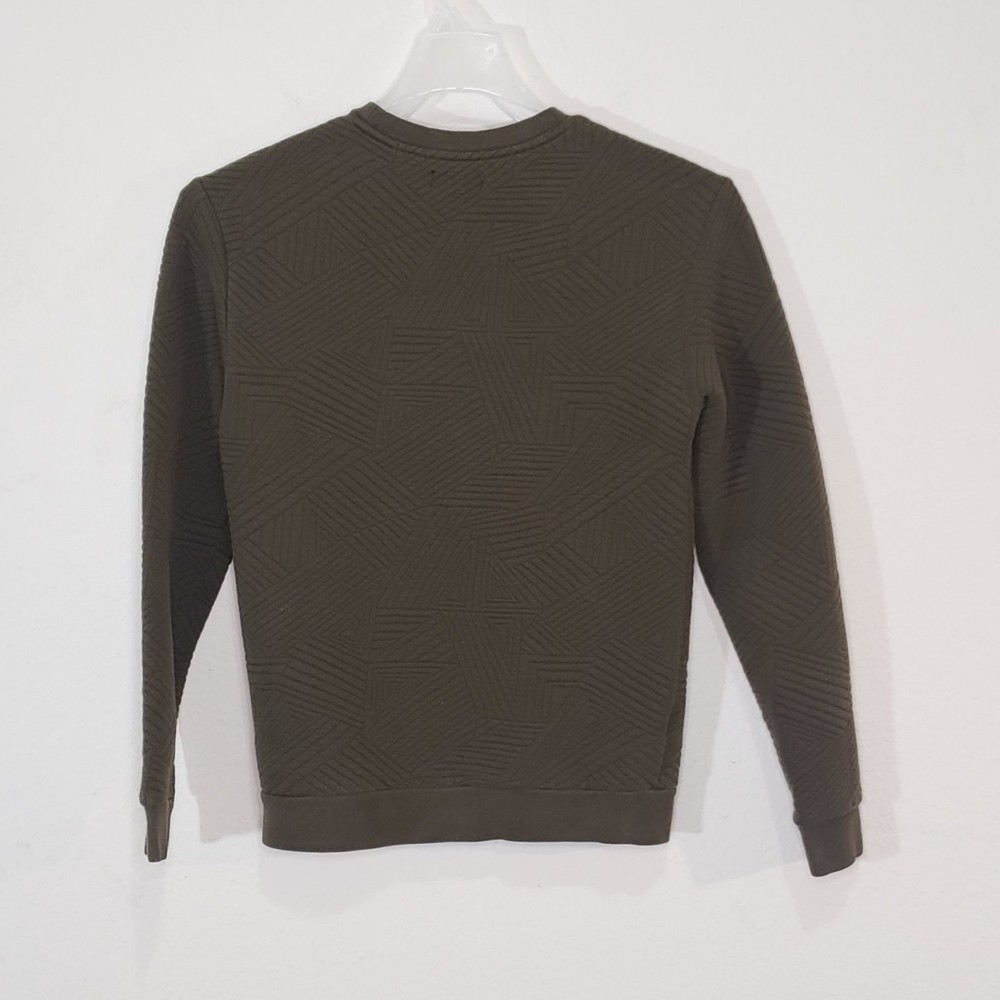 Zara Olive Green Crewneck Sweatshirt Size S - Picture 6 of 6